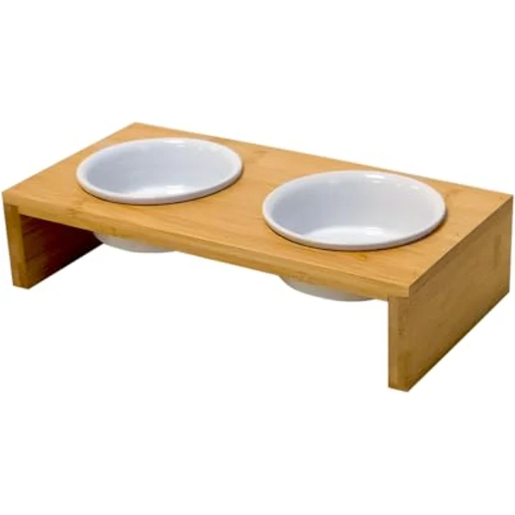 Nobby Hunde Futterbar Ilus, elegantes Napf-Set mit keramischen Näpfen, rutschfest und spülmaschinengeeignet – Bild 3