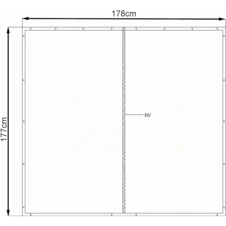 QUICK STAR Wetterschutz Wand 178 x 177 cm, Transparent, wetterfest für Kaminholzregal 185 x 185 cm, 100% PVC mit Reißverschluss – Bild 2