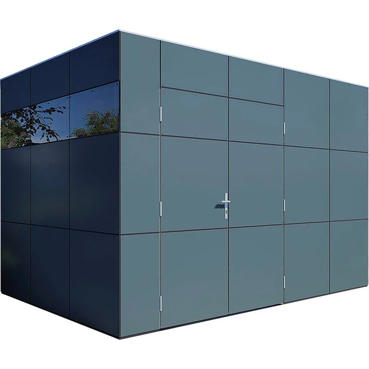 BERTILO Gartenhaus HPL 2, BxT: 345x236 cm, modernes Design, wetterfest, zweifarbig, Fichtenabschnitte