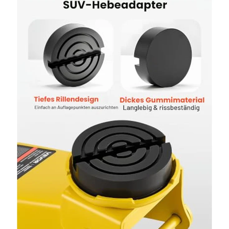 VEVOR Hydraulischer Rangierwagenheber 3 t Tragkraft, Flacher Wagenheber mit Einkolben-Schnellhubpumpe & Fußpedal, Hubbereich 13 bis 50 cm, ideal für SUVs und Pickups – Bild 4