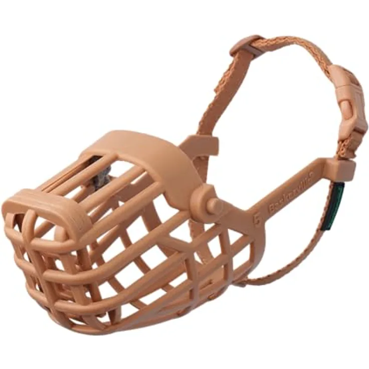 Baskerville Classic Maulkorb, Trainingsmaulkorb für kleine Hunde (Größe 1) mit hechel- und trinkfreundlichem Design, verhindert Beißen und Stöbern nach Essen, verbessertes Material für mehr Komfort und Sicherheit