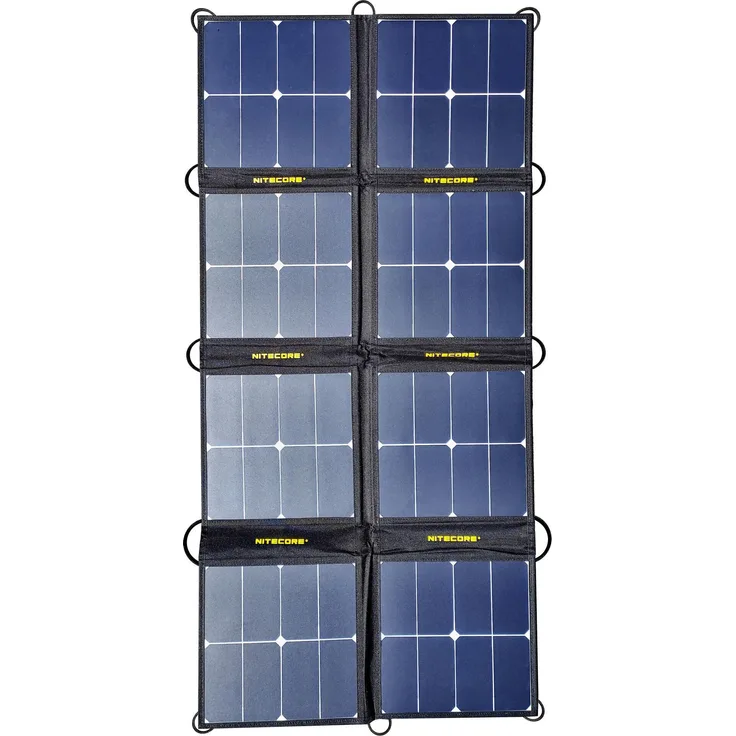 Nitecore FSP100, 100W Solarpanel mit faltbarem Design, monokristallinen Solarzellen, USB- und USB-C-Anschlüssen, 2,1 kg