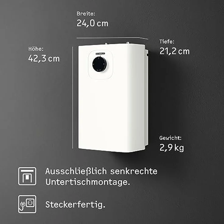 STIEBEL ELTRON UFP 5 Trend, Kompakter Untertischboiler 5 Liter Niederdruck mit thermostop-Funktion und 2 kW, Made in Germany – Bild 4