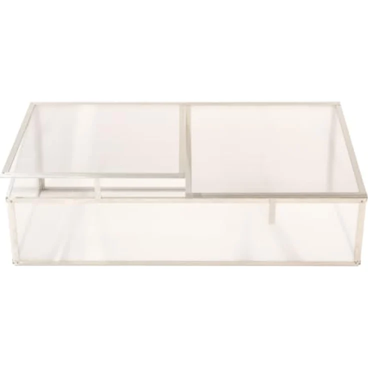 WESTMANN Aluminium Frühbeetaufsatz Genus 130 | Hochbeetabdeckung mit Polycarbonat-Doppelstegpaneelen | Zubehör für Hochbeet Klassik 130 | Silber | 125x62x41 cm – Bild 4