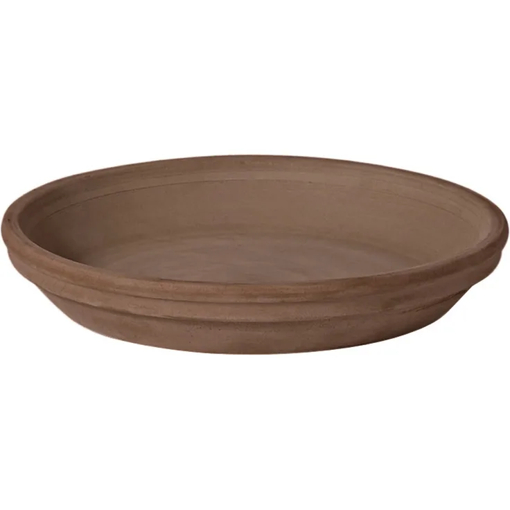 Deroma Untersetzer Standard 15 cm, Blumentopf Untersetzer in Mocca mit Wasserablauf und Sauerstoffzirkulation