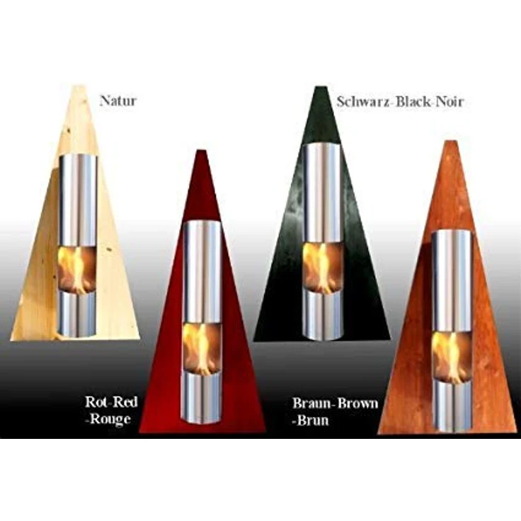 Kaminbau Mierzwa Ethanolkamin und Gelkamin Wandkamin Modell Pyramide, Natur Holz, heizt 15qm ab - Made in Germany – Bild 3