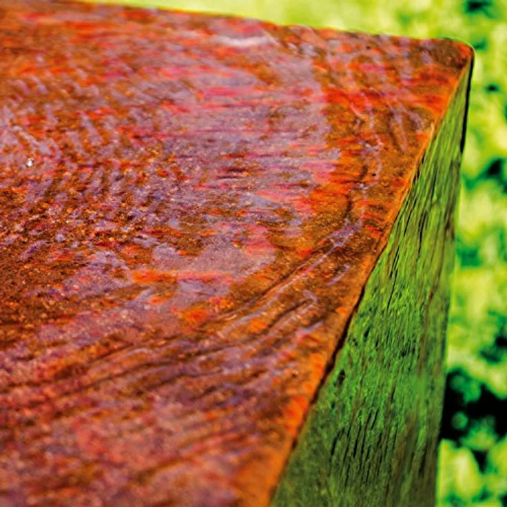 KÖHKO® Würfelbrunnen „Peru“ 119 cm aus Cortenstahl mit LED-Beleuchtung, Gartenbrunnen 31006 – Bild 3