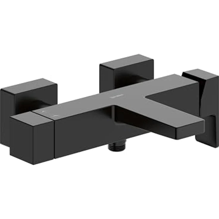Duravit Manhattan Wannenarmatur Aufputz für 2 Verbraucher, Einhebel-Wannenmischer mit Keramikmischsystem und EasyClean, Schwarz Matt – Bild 3