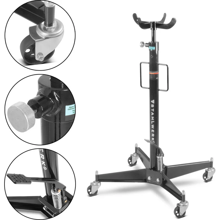STAHLWERK Hydraulischer Getriebeheber TJ-500 ST, belastbar bis zu 500 kg, korrosionsbeständig lackiert