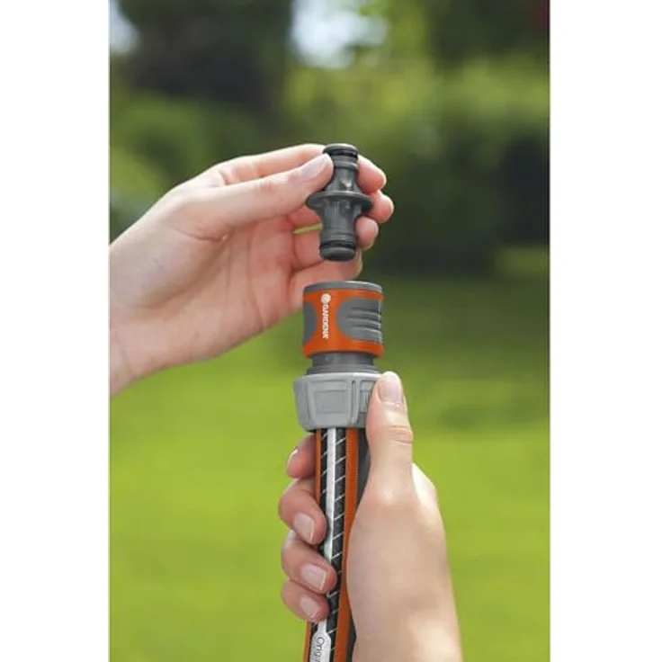 GARDENA Kupplung: Verbindungsteil zur sicheren Schlauchverbindung, Verbindung zweier Schläuche zur Verlängerung, zum Übergang von 19 mm (3-4)- auf 13 mm (1-2)-Schläuche, verpackt (2931-20) Bewässerungszubehör – Bild 3
