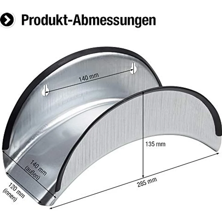 Meister Schlauchhalter - Aus verzinktem Stahl - Mit Kantenschutz - Geeignet für 25 m Schlauch (1-2 Zoll) - Wandschlauchhalter - Aufhängemöglichkeit für Gartenschlauch - Schlauchhalterung - 9926050 - Preisvergleich – Bild 2