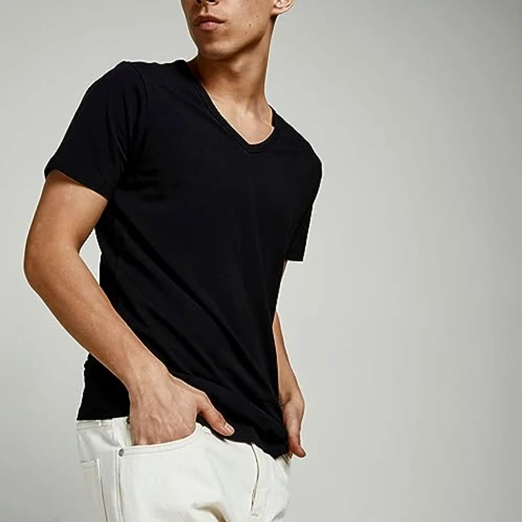 Jack & Jones Herren T-Shirt 2er-Pack, Rundhalsausschnitt, angenehm aus Baumwolle, Schwarz, XXL – Bild 3