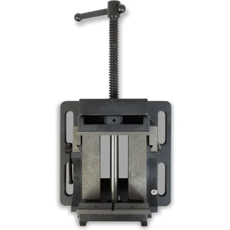 EBERTH Maschinenschraubstock 90° kippbar aus Stahlguss, Maximale Spannbreite 105 mm, Backenbreite 100 mm, Schraubstock für Bohrmaschine, Fräsmaschine (schwarz) – Bild 5