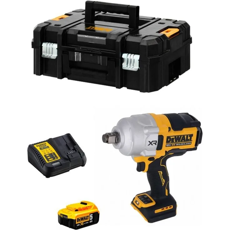 Dewalt DCF964P1T, Akku-Schlagschrauber mit 4-Stufen-Betrieb, 1.925 Nm Anzugsmoment, inklusive 1 x 5,0 Ah Akku und DCB115 Ladegerät