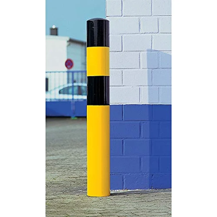 kaiserkraft Rammschutz-Poller XL schwarz/gelb zum Einbetonieren – Bild 3