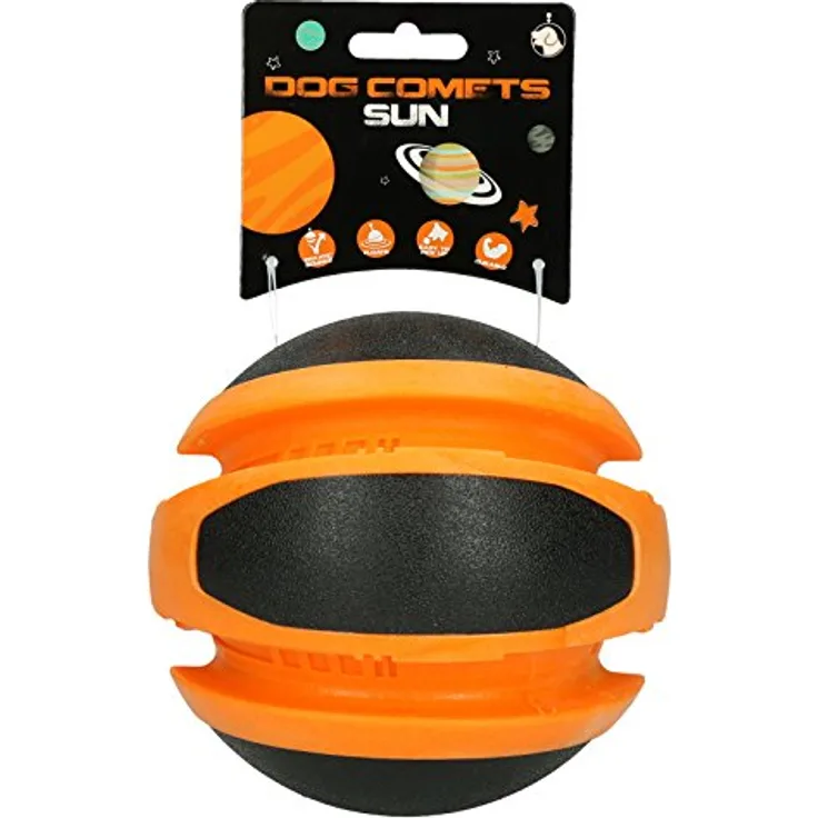 Dog Comets Sun - Hundespielzeug - Hundeball - Bouncing - TPR-Gummi - Ø14 cm – Orange