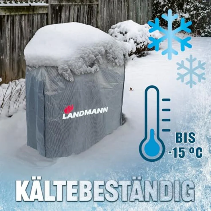LANDMANN Wetterschutzhaube Premium - 55 x 117 x 90 cm - grau – Bild 7