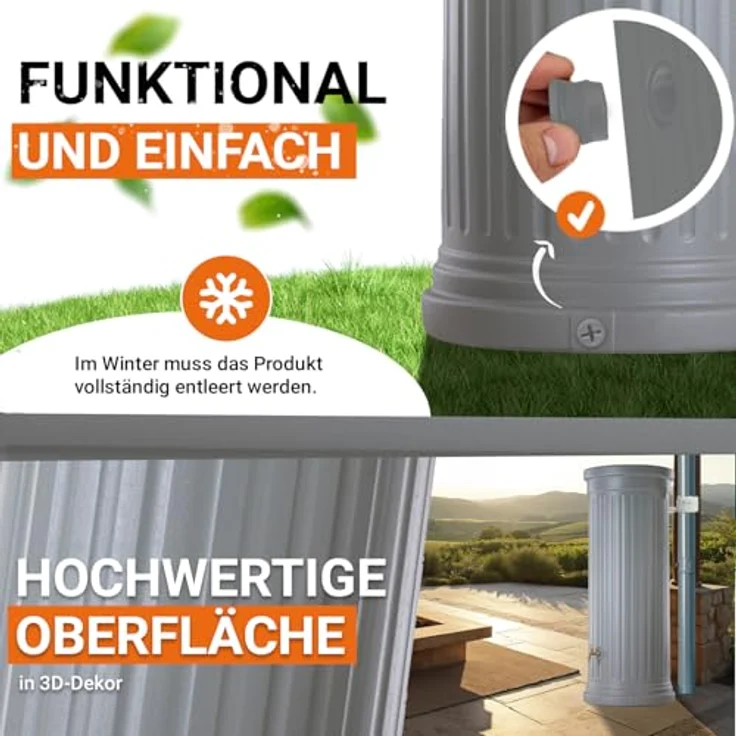 Garantia Säulentank 330 Liter - steingrau – Bild 6