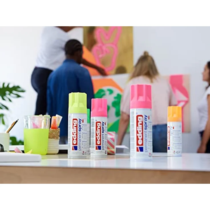 edding Sprühfarbe 5200, 200 ml Permanentspray, seidenmatt, wasserfest und lichtecht, für verschiedene Oberflächen – Bild 4