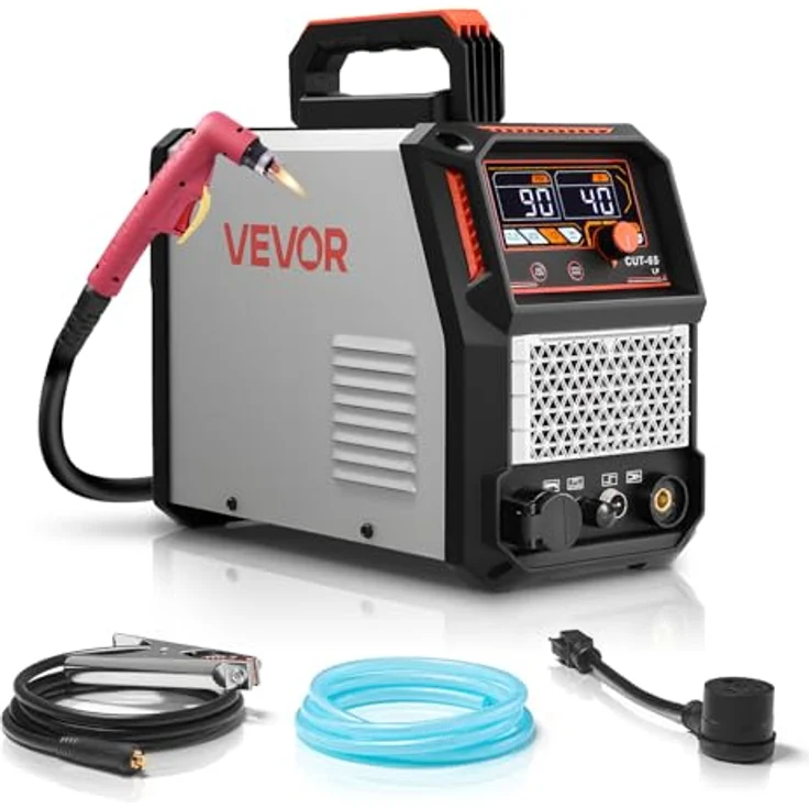 VEVOR Plasmaschneider 65A, Pilotlichtbogen-Plasmaschneidgerät mit 2T/4T-Funktion, einstellbarer PT-Zeit, Digitalanzeige und IGBT-Wechselrichter für Heimreparaturen und Werkstätten – Bild 1