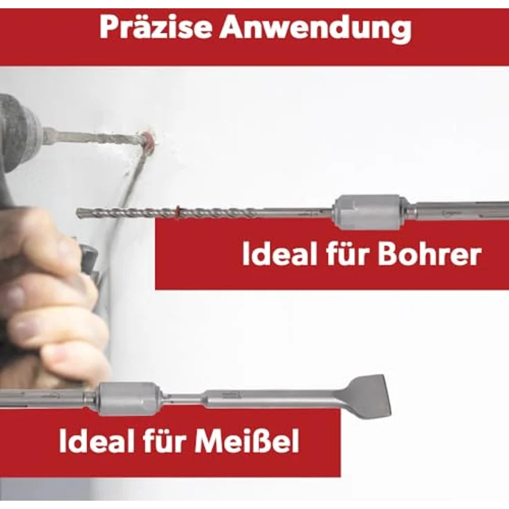 siwitec Betonbohrer SDS PLUS, Set oder einzeln, mit Adapter SDS Max zu SDS Plus, geeignet für Stein und Beton – Bild 3
