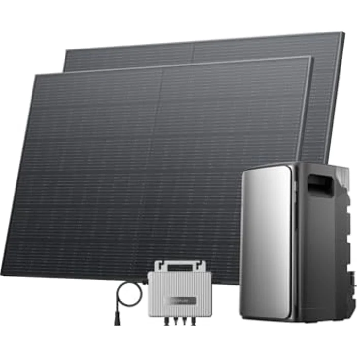 EcoFlow STREAM AC Pro, 1,92 kWh Balkonkraftwerk mit 800 W Mikro-Wechselrichter und 2 × 400 W PV Solarpanels – Bild 1