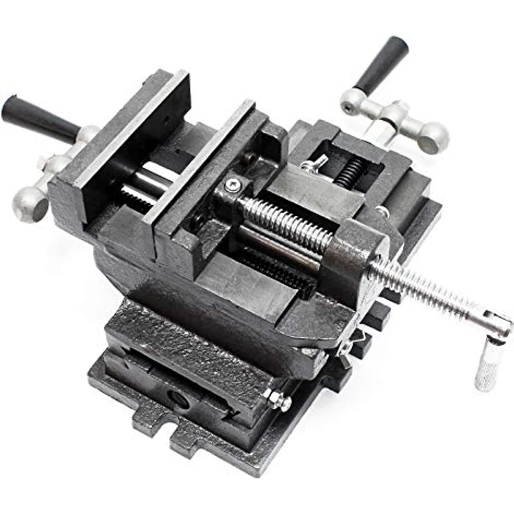 Wiltec - Maschinenschraubstock Schraubstock2-Achsen 75 mm Kreuztisch Frästisch Werkbank Arbeitstisch – Bild 6