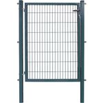 Arvotec Zauneinzeltür ESSENTIAL, klassisches Gartentor zum Einbetonieren, verzinktes Metall, Phosphatierung und Pulverbeschichtung, Vierkantrahmen, Zylinderschloss, Metallhandgriff