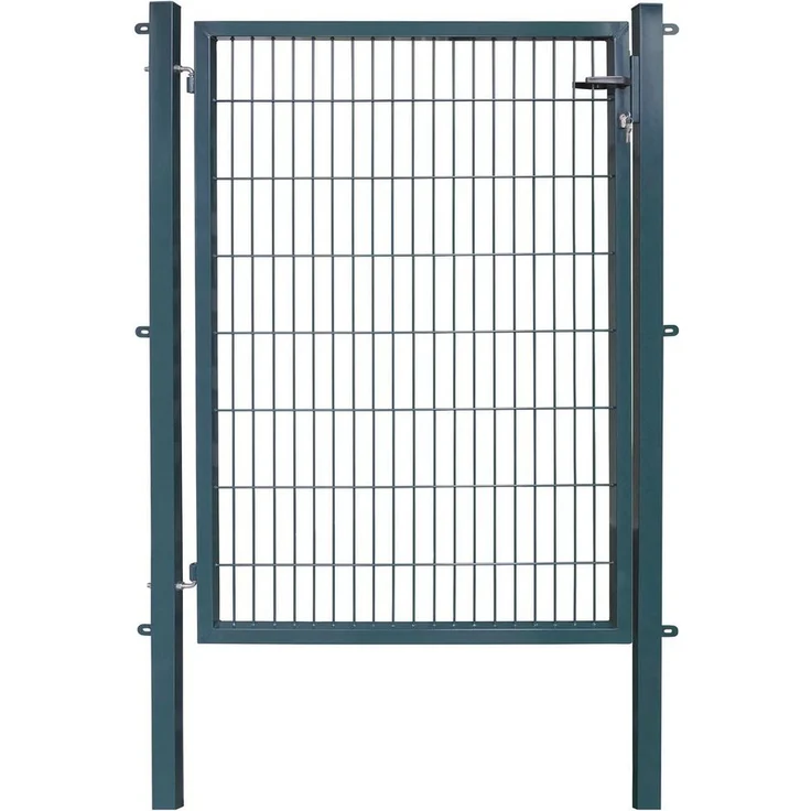 Arvotec Zauneinzeltür ESSENTIAL, klassisches Gartentor zum Einbetonieren, verzinktes Metall, Phosphatierung und Pulverbeschichtung, Vierkantrahmen, Zylinderschloss, Metallhandgriff – Bild 1