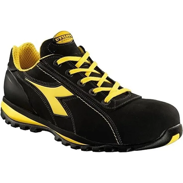 Diadora Glove S3, Sicherheitsschuhe aus wasserdichtem Leder, Gr. 47, mit Aluminiumkappe und Kevlar-Mittelsohle, öl- und säurebeständige PU-Gummisohle