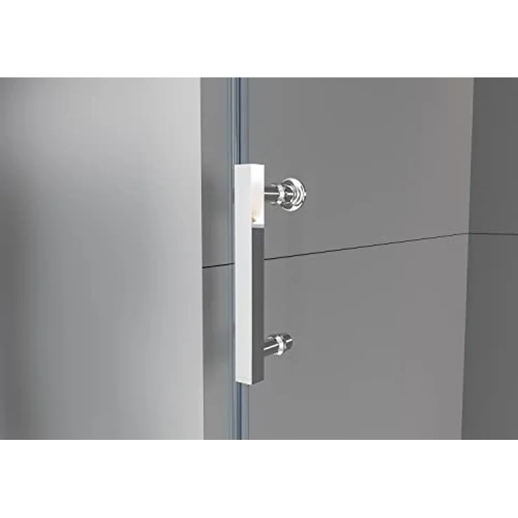 NEXTREND Eckdusche DX806A FLEX, Schiebetür aus Nano ESG-Sicherheitsglas, flexible Montage, Breite 120 cm, Seitenwand 80 cm, Chromprofil – Bild 6