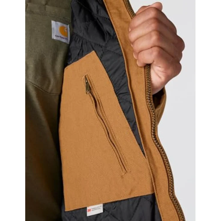 Carhartt Duck Active Jacke mit Kapuze 104050, 100% Baumwolle, Canvas, gewaschen, blau – Bild 7