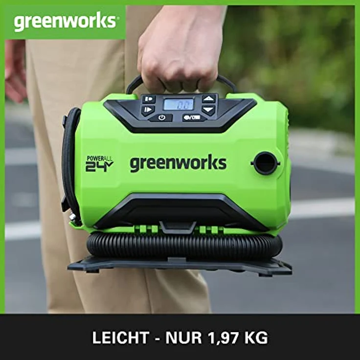 Greenworks G24IN, 24V Minikompresor für Autos mit 0 l Tankvolumen – Bild 3