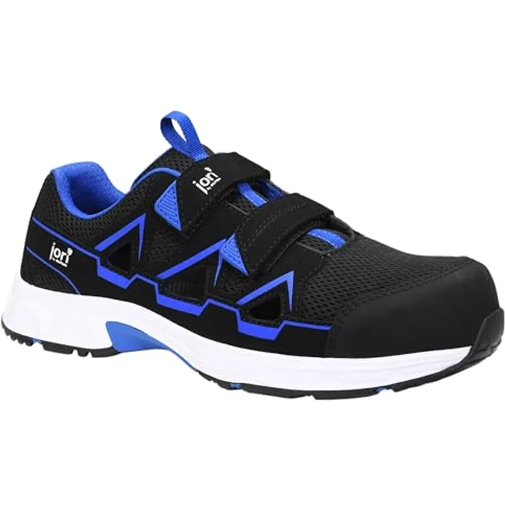 Jori jo_SPEEDY black-blue Easy ESD S1P Sicherheitsschuh, atmungsaktives Textilfutter, gepolsterte Lasche, Gummi/EVA Sohle