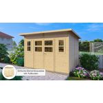 KONIFERA Gartenhaus Felix 4, BxT: 334x277 cm, Inklusive Fußboden, Modernes Design in Elementbauweise, Zylinderschloss und Sicherheitsglasfenstern, farbig endlackiert.