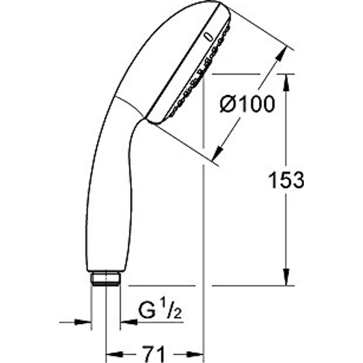 GROHE Tempesta 100 - Handbrause (wassersparend, 3 Strahlarten, pflegeleicht, langlebig,Dreamspray, Star Light, Speed Clean, Innere Wasserführung, Shock Proof) , chrom, 28261002 – Bild 2