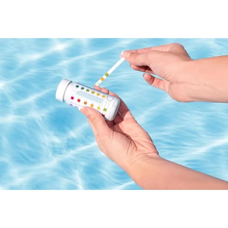 Bestway Flowclear Dosierschwimmer Testkit, 12,5 cm Ø für einfache Chemieüberprüfung und kristallklares Poolwasser – Bild 3