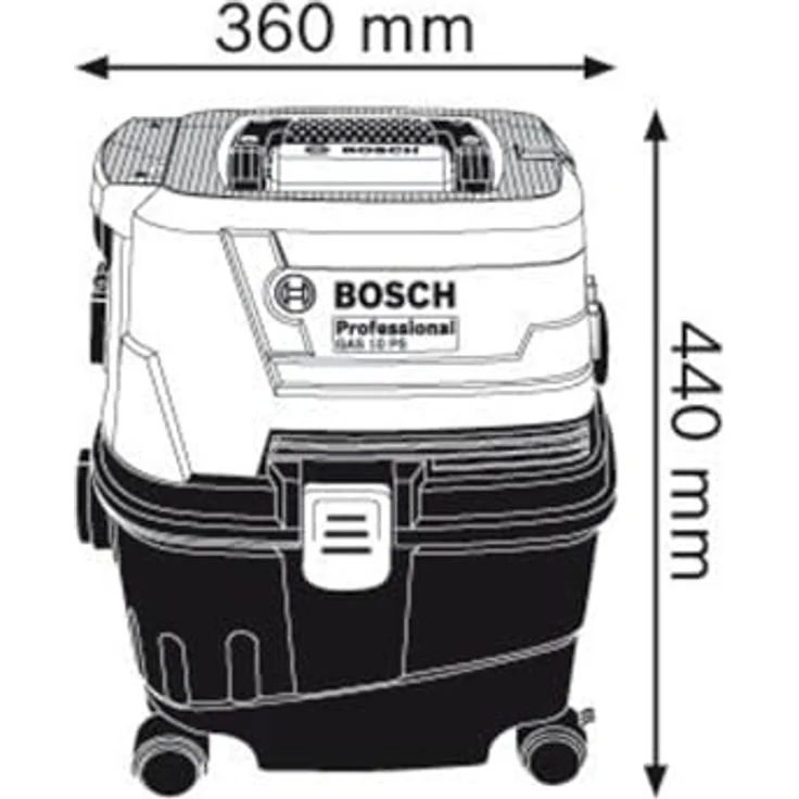 Bosch Professional Nass- und Trockensauger, 1100 W, 270 mbar, 53 l-s, GAS 15 PS beutellos 10 Liter – Bild 4