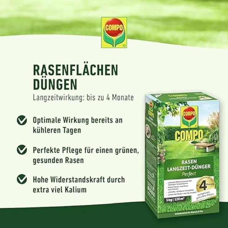 Compo GmbH Rasen Langzeit-Dünger Perfect 1,5 kg für 60 m² – Bild 9
