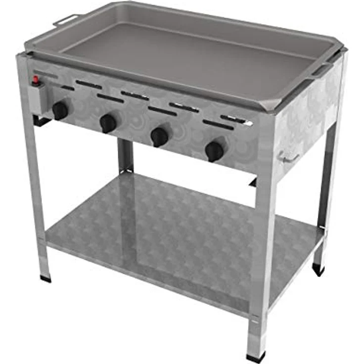 ChattenGlut Gasgrill Gastrobräter 18kW mit Pfanne, BxTxH: 810x530x800 cm, Edelstahl, Piezozündung, Hessen Germany – Bild 2