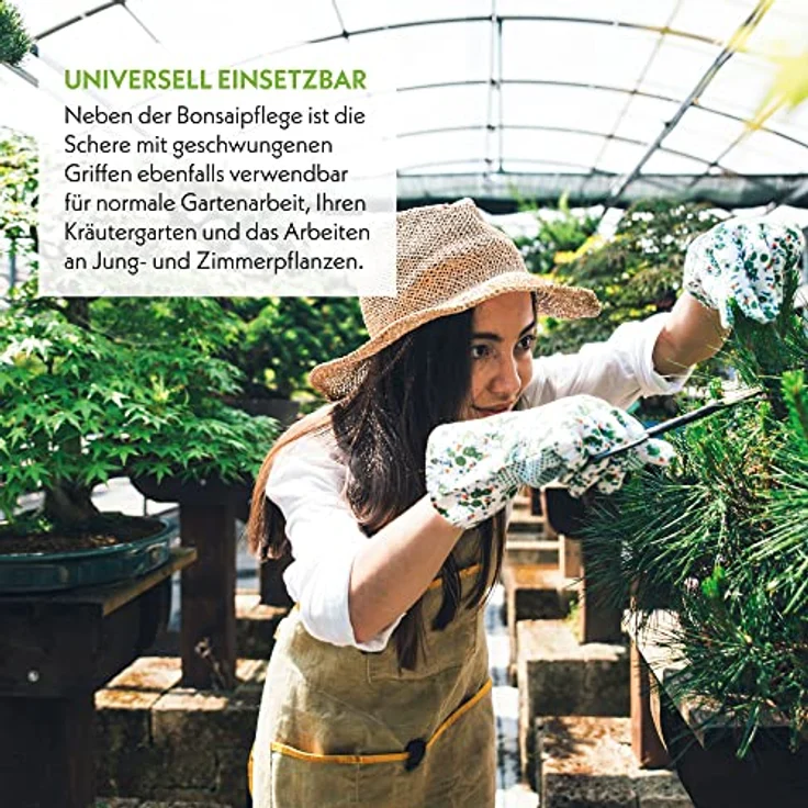 HappySeed Gartenschere Scharfe Bonsai Schere aus Stahl - Traditionelles Bonsai Werkzeug – Bild 6