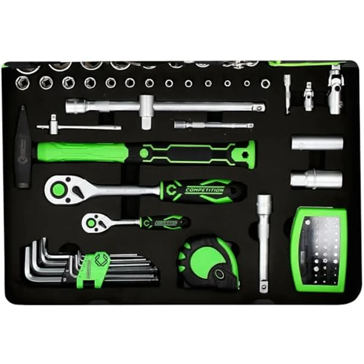 KS Tools 512.0145 COMPETITION Werkzeugkoffer, 145-tlg. Universal-Werkzeugset in Aluminiumkoffer mit Chrom Vanadium Materialien und FlankTraction-Profil – Bild 4