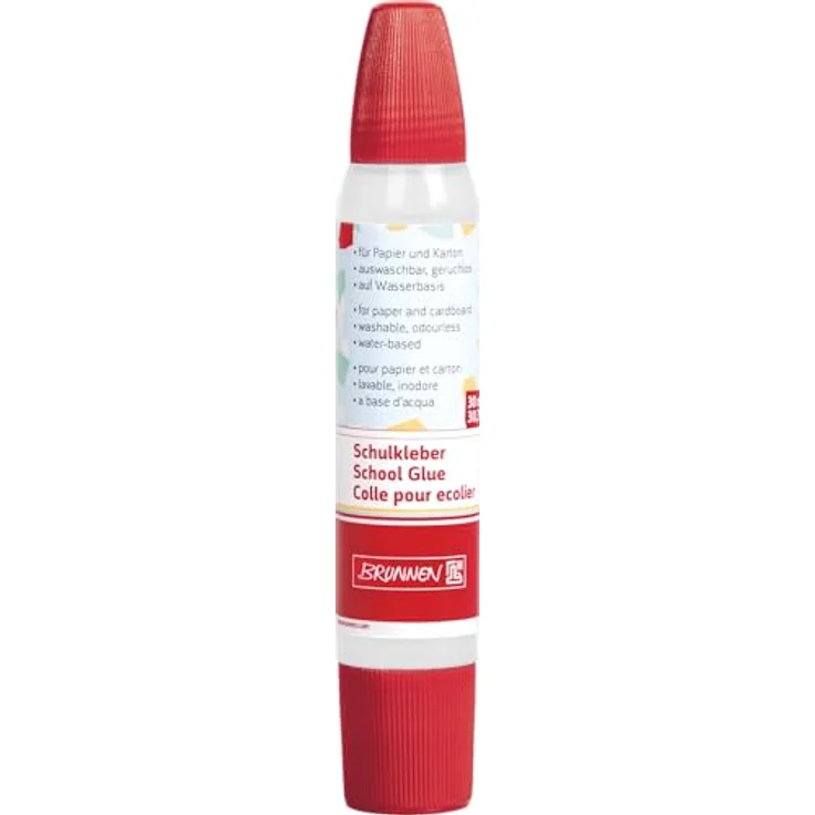 BRUNNEN Bastelkleber 30,0 ml, transparent, mit zwei Spitzen für präzises Kleben – Bild 1