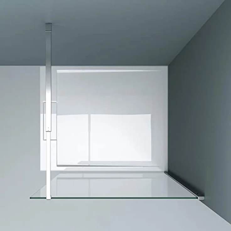 doporro Luxus Duschwand Duschabtrennung Bremen1K 60x200 Walk-In Dusche mit Stabilisator aus Echtglas 8mm ESG-Sicherheitsglas Klarglas inkl. Nanobeschichtung – Bild 4