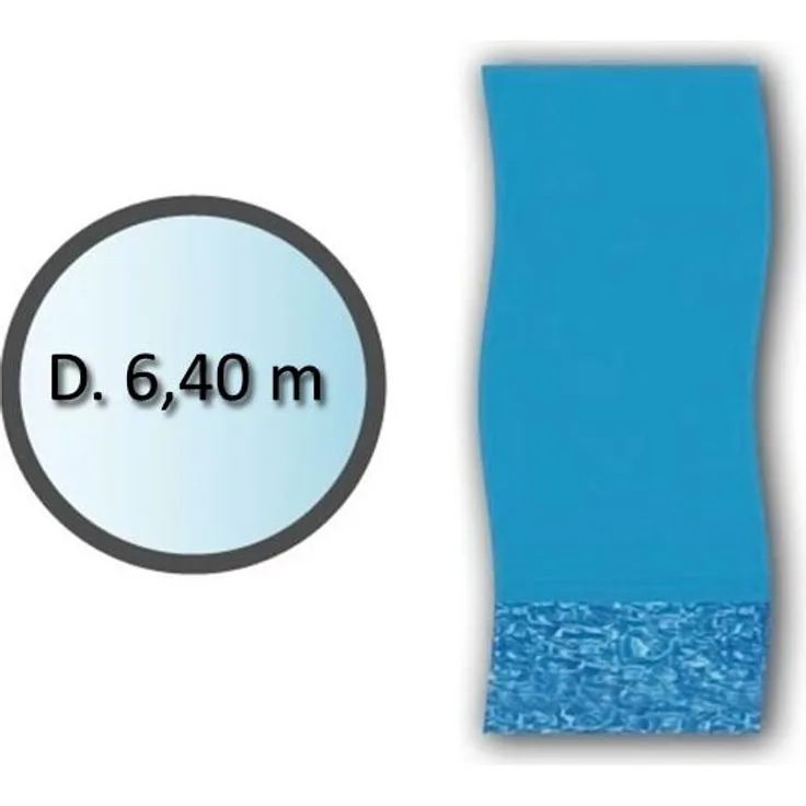 Swimline LI2148SB, Runder Wirbelstrudel d. 6,40 m für oberirdische Pools, blauer Soft-Touch PVC-Liner mit Wellen-Dekor
