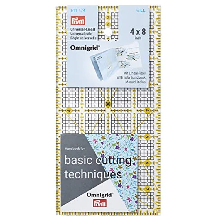 Prym 611474 Universal 4 x 8 inch Omnigrid Lineal, Kunststoff, transparent