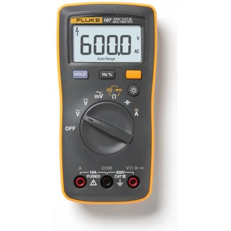 Fluke FLUKE-107/EUR Hand-Multimeter digital, CAT IV 600V, 6000 Counts, kompakt und robust