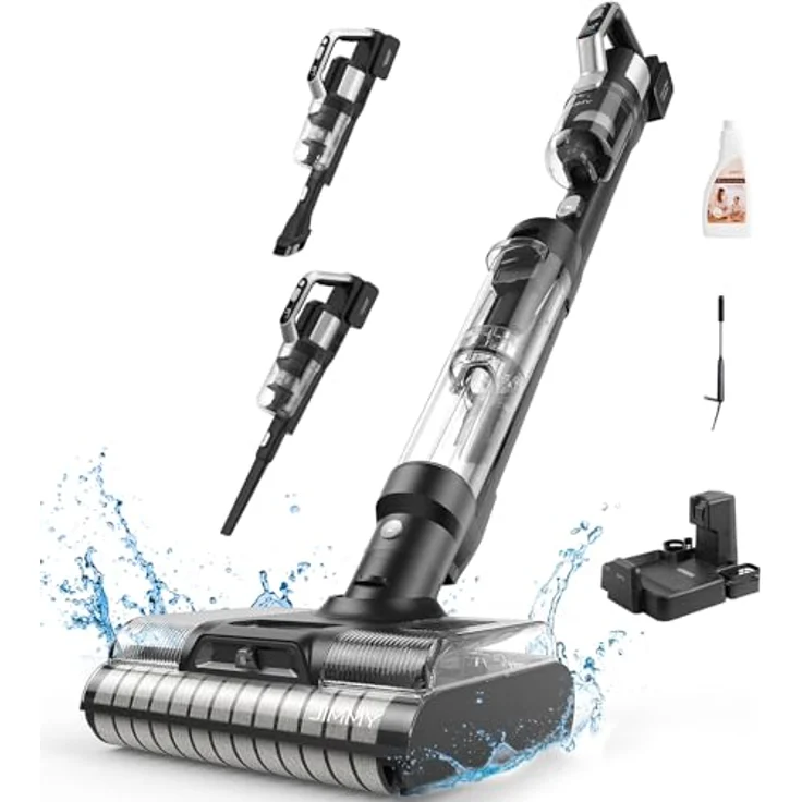 Jimmy PW11 Nass- und Trockensauger, 400W, 20 kPa Saugleistung, kabellos mit Heißlufttrocknung, Staubsensor, Selbstreinigung und LED-Bildschirm – Bild 1