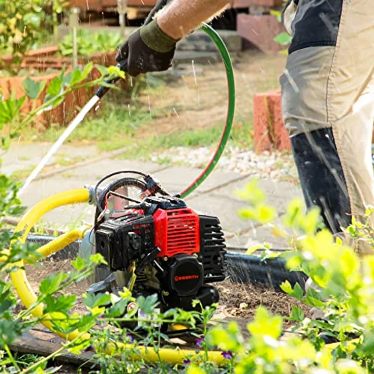 Eberth 1' Benzin Wasserpumpe (12.500 l-h, 2 PS Benzinmotor, 1 Zoll Anschluß, 17,5m Förderhöhe, 7m Ansaughöhe, Seilzugstart) Motorpumpe – Bild 6