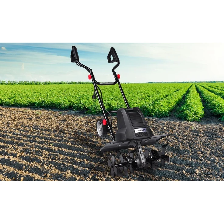 BRAST Motorhacke Elektro Gartenfräse 1500 Watt 45cm Arbeitsbreite 24 Hackmesser Kultivator Ackerfräse Hacke – Bild 3